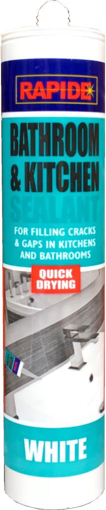 RAPIDE Bathroom& KitchenSealant White 260ml RAPIDE Bathroom& KitchenSealant White 260ml